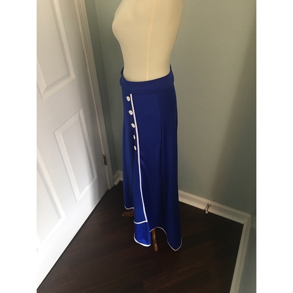 Women’s Royal Blue High Waisted A line Skirt - Picture 2 of 5